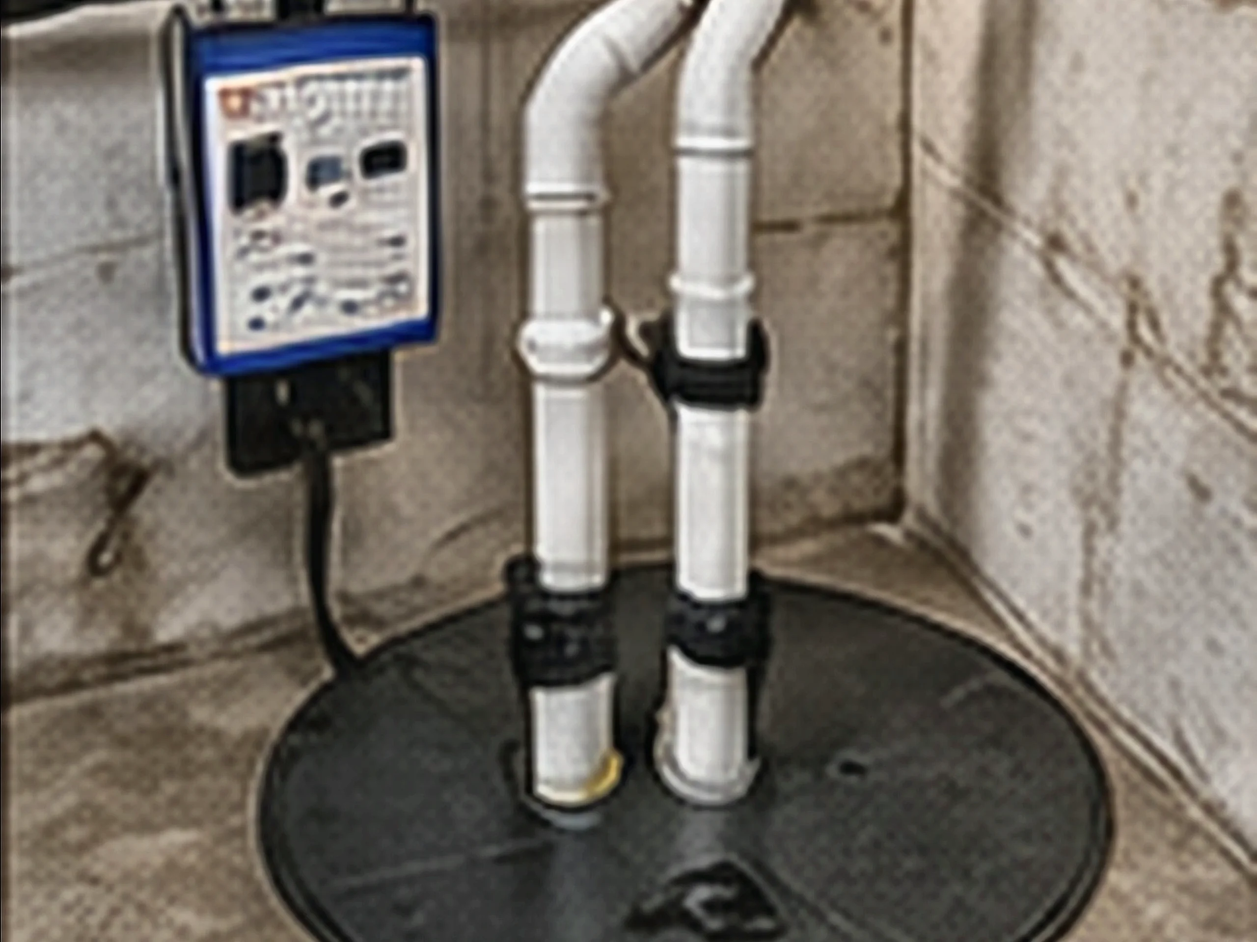 A Basement Waterproofing Parma technician installing a sump pump